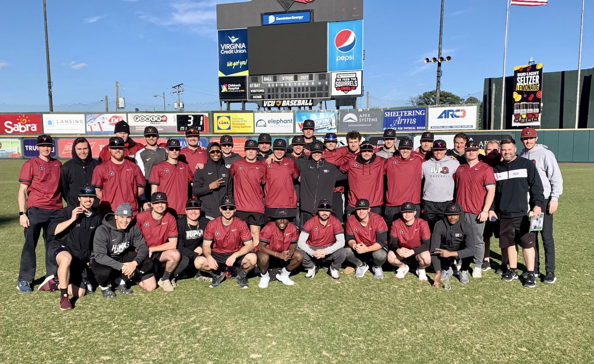 IUPBaseball's tweet photo. Big shout out and thank you to the Richmond Flying Squirrels for letting us practice at The Diamond today. 

Looking forward to our games this weekend. 

#TalonsUp https://t.co/h9aRfUgN3j