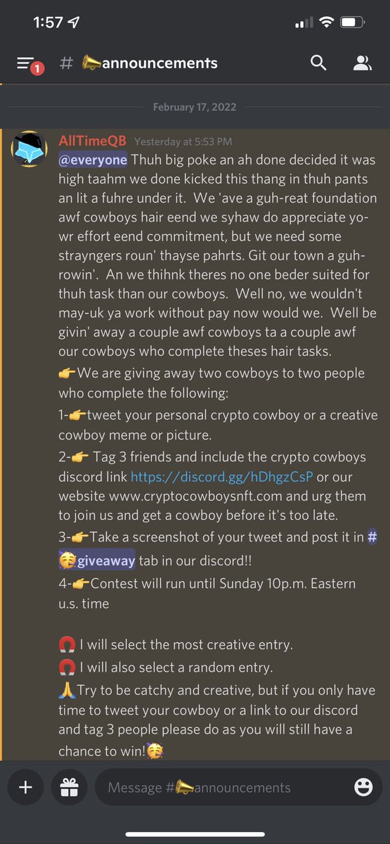Crypto Cowboys CNFT tweet media