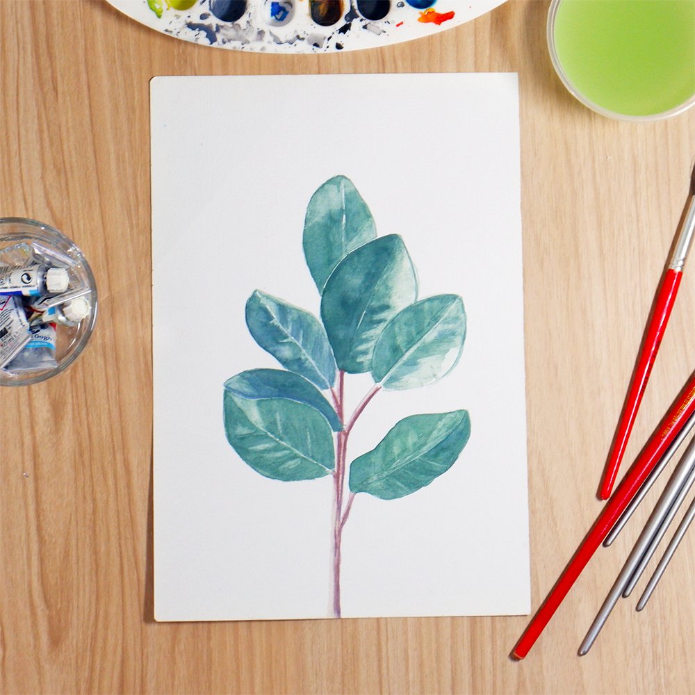 pur_bw's tweet photo. A lush sprig of #magnolia leaves. Hand-painted in #watercolour.
-link in bio
.
.
#painting #plants https://t.co/YdG4tJuhUn