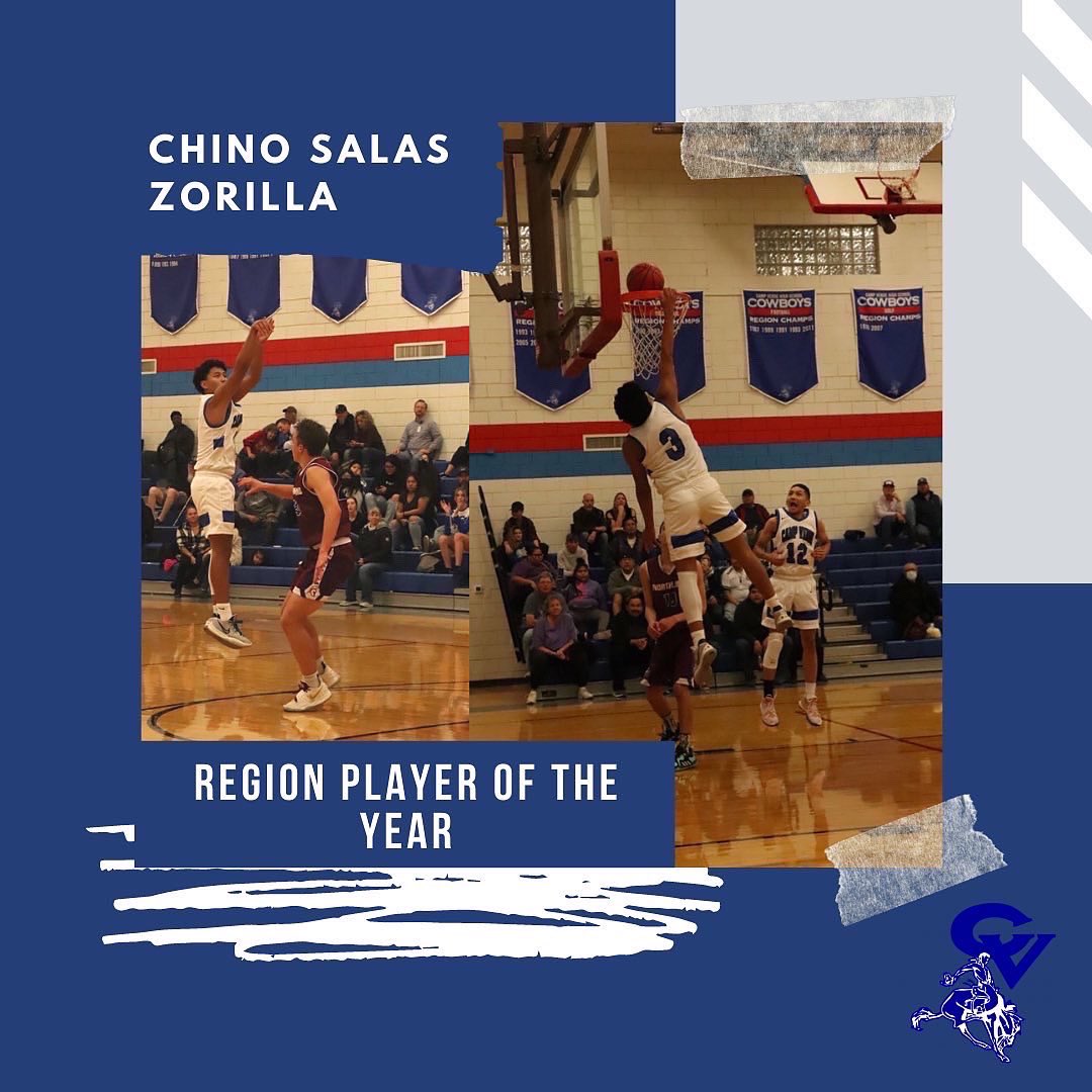 SWAHoops's tweet photo. Big time for @ChinoSalasZ on being Region Player of The Year‼️ The 2022 G has heard from schools in Southland, SunBelt, BigSky, RMAC, PacWest and more. 

@Reyes_Herrera1 @GreggRosenberg1 @PrepHoopsAZ https://t.co/2RHNg3m5wy
