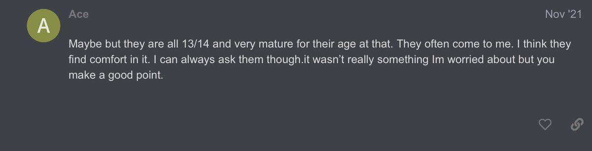 Nameshallno's tweet photo. Another gem curtesy of Prostasia:
Here we have a very disturbed ‘asexual paedophile’ teacher who feels that his students ‘come to him’ for ‘romance’. 
No one suggests to him that he sounds as mentally ill af. https://t.co/y5fDPWIb0y