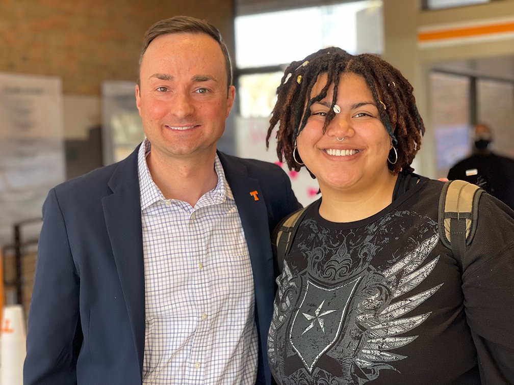 josephmazer's tweet photo. I had an opportunity earlier this week to connect with our students at the Hot Cocoa with the Dean event! I always love hearing from our students on their academic progress and vision they want to see for @UTCCI! https://t.co/lrsmcVKxKT