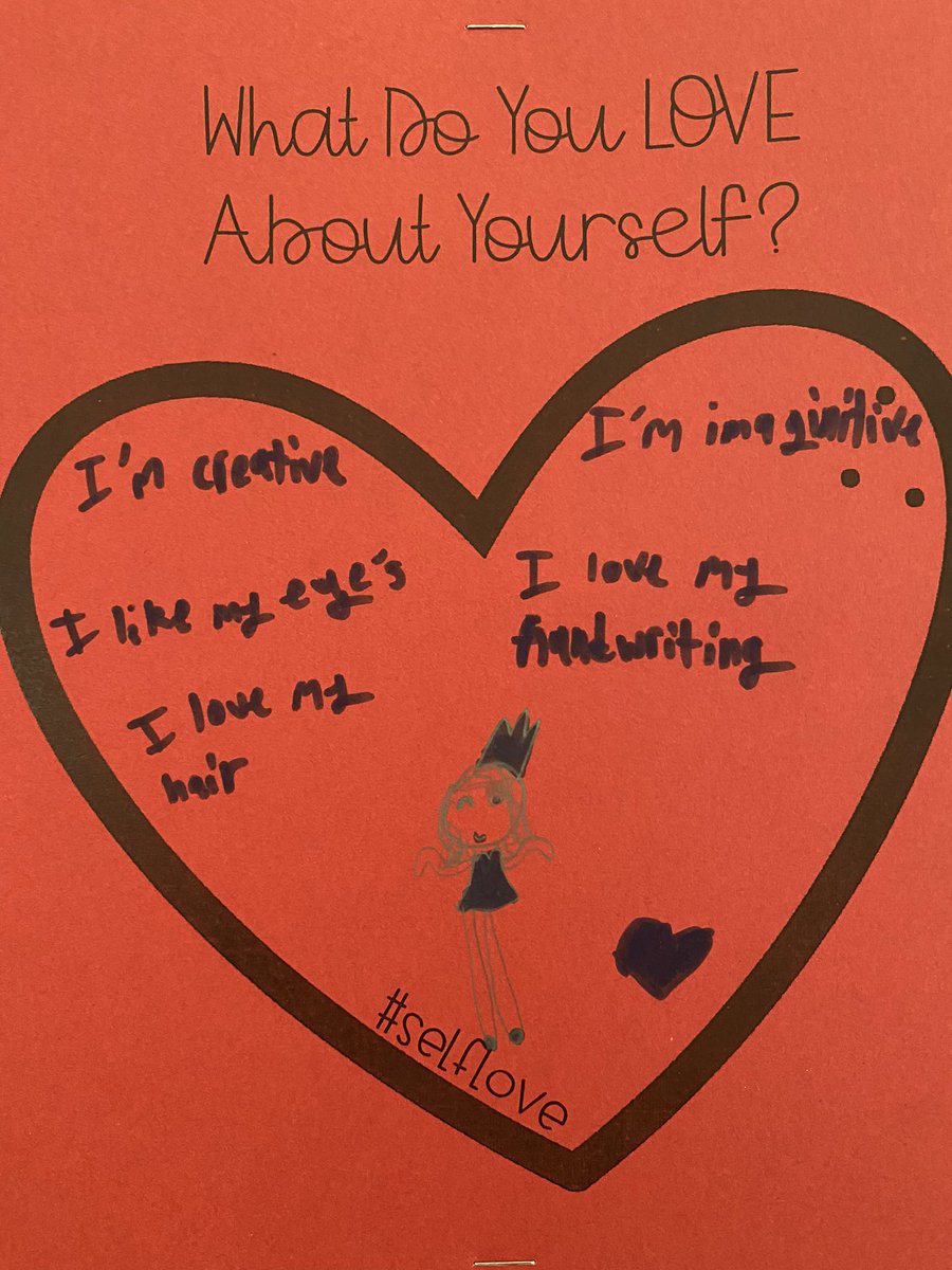 This week was Kindness Week- very fitting with the Valentine’s holiday. We always talk about being kind to others, but rarely do we ask “What do I love about myself?” So, my class took some time to reflect on that question. 💗 #loveyourself