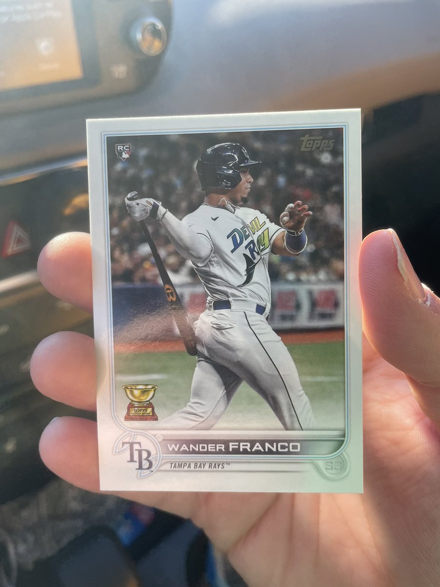 ripits247's tweet image. @CardPurchaser my 10 year old just pulled this out of a hanger box!! #wanderfranco #topps2022