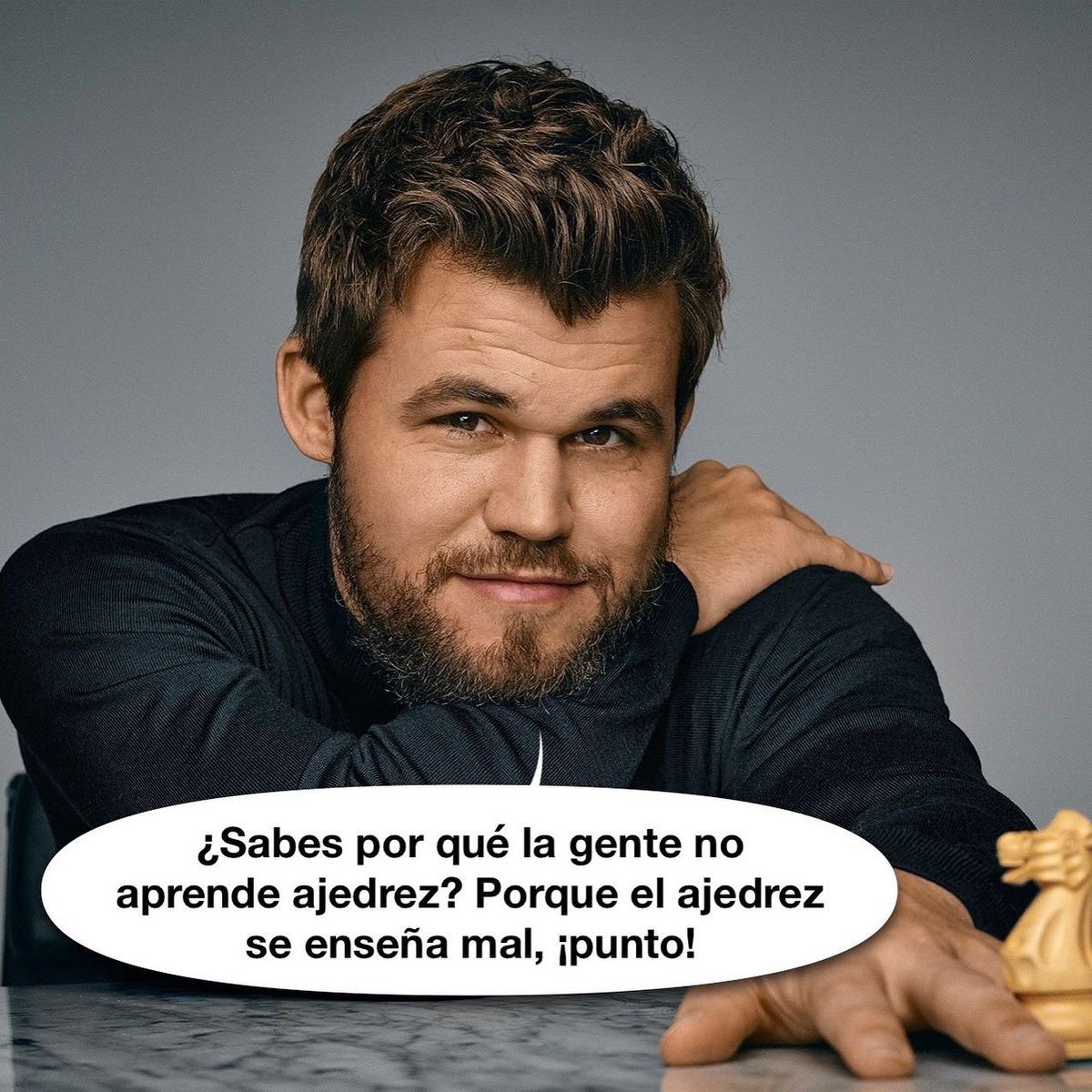 Ya puedes ir practicando tus skills de ajedrez, si no quieres que tus colegas te pinten la cara♟🤡

☝🏽Briconsejo:

Swipe right y mírate unos vídeos del bueno de Magnus (por si no sabes quién es, viene a ser el Messi del ajedrez).

#ajedrez
#chess
#laurelgamingapp