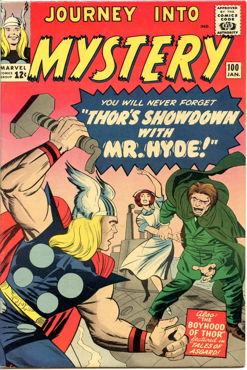 The Mighty Thor goes up against a literary fiend in JOURNEY INTO MYSTERY No. 100. SilverAge #comicbooks https://t.co/yajcaDBYCg