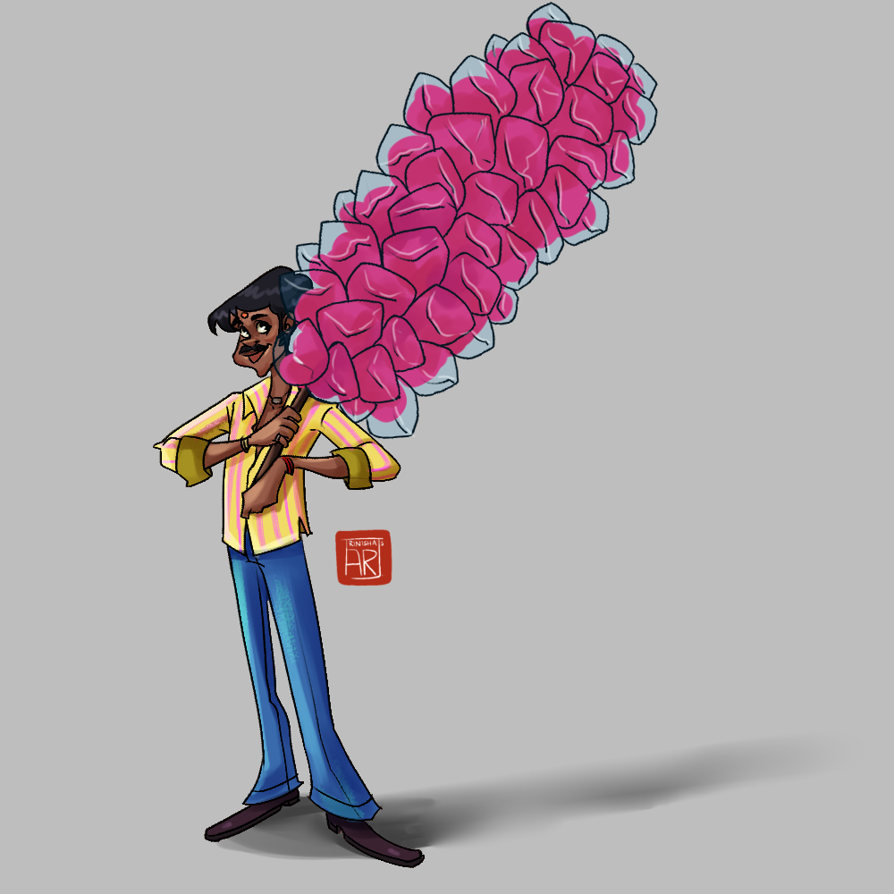 tweetrinisha's tweet photo. Cotton Candy Seller
This is very close to my heart..as a sugar hound I've always find these packets heaven...which I only get on fairs...
Thank You for bringing me joy ❤️

#character #characterconcept #conceptart #indiancharacterdesign #indiancharacter #characterindian https://t.co/axrySb1xZ2