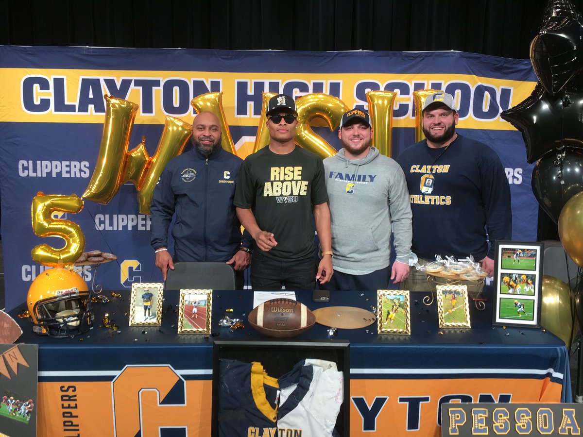 Coach_JCIII's tweet photo. Congratulations Justin on signing with West Virginia State University we are all so proud of you!  @JustinPessoa https://t.co/FKp06fjYUj