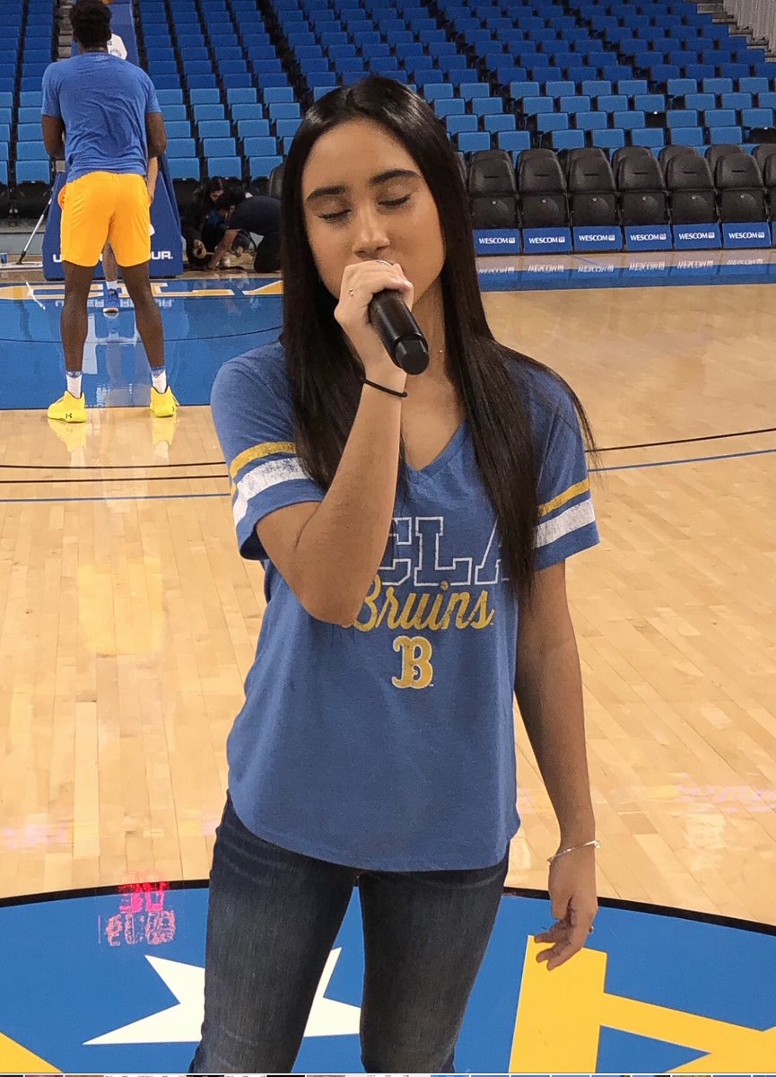 allstarmusicla's tweet photo. So Proud of @officialanalise who was asked by @UCLAAthletics to sing the National Anthem at the first game of the @UCLABaseball Team’s 2022 season. Be at Jackie Robinson Stadium by 5:45PM today to see her sing! Go Bruins! #UCLA #uclabaseball #sing #national #anthem #singer https://t.co/YqWQw8i8mx