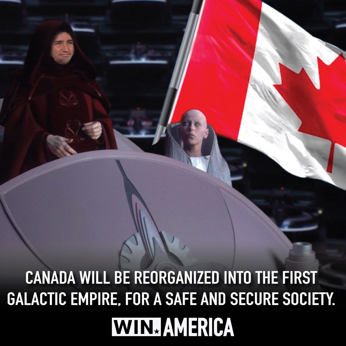 WinAmericaPAC's tweet photo. So this is how democracy dies, with thunderous applause… #justintrudeau #trudeaumustgo #freedomconvoy2022 #winamerica https://t.co/rFS3tndEJI