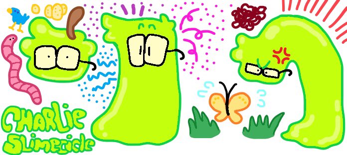 slippery slimey slider slimecicle #charlieslimeciclefanart #mspaint 