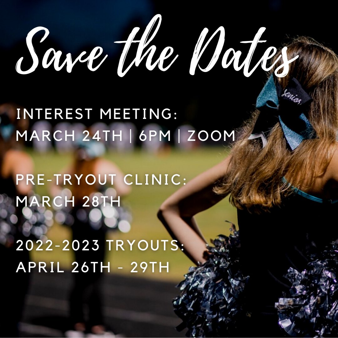 Save the dates for spring tryout events!