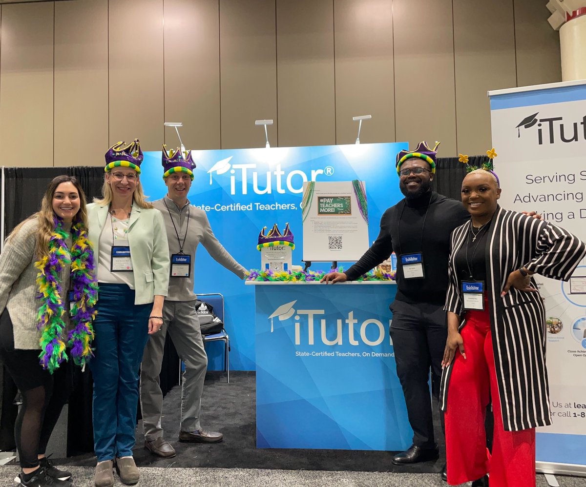fullmindlearn's tweet photo. Looking good iTutor team! Now you're ready for #MardiGras.
#iTutor wants to #PayTeachersMore ❤️ Spread the word!
@ESEA_network #ESEAConference #edtechjobs https://t.co/ElXBFODyAw
