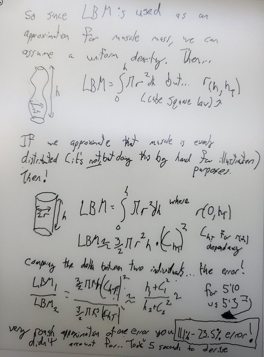 Since <a href="/FondOfBeetles/">Emma Hilton</a> and <a href="/TLexercise/">Tommy Lundberg</a> kept asking. "Why adjust for height?" 
I decided to doodle an example during my flight to show how simple statistics could be!
*disclaimer, rough approximation only, for illustration purposes. Did not double check.
#LetKidsPlay