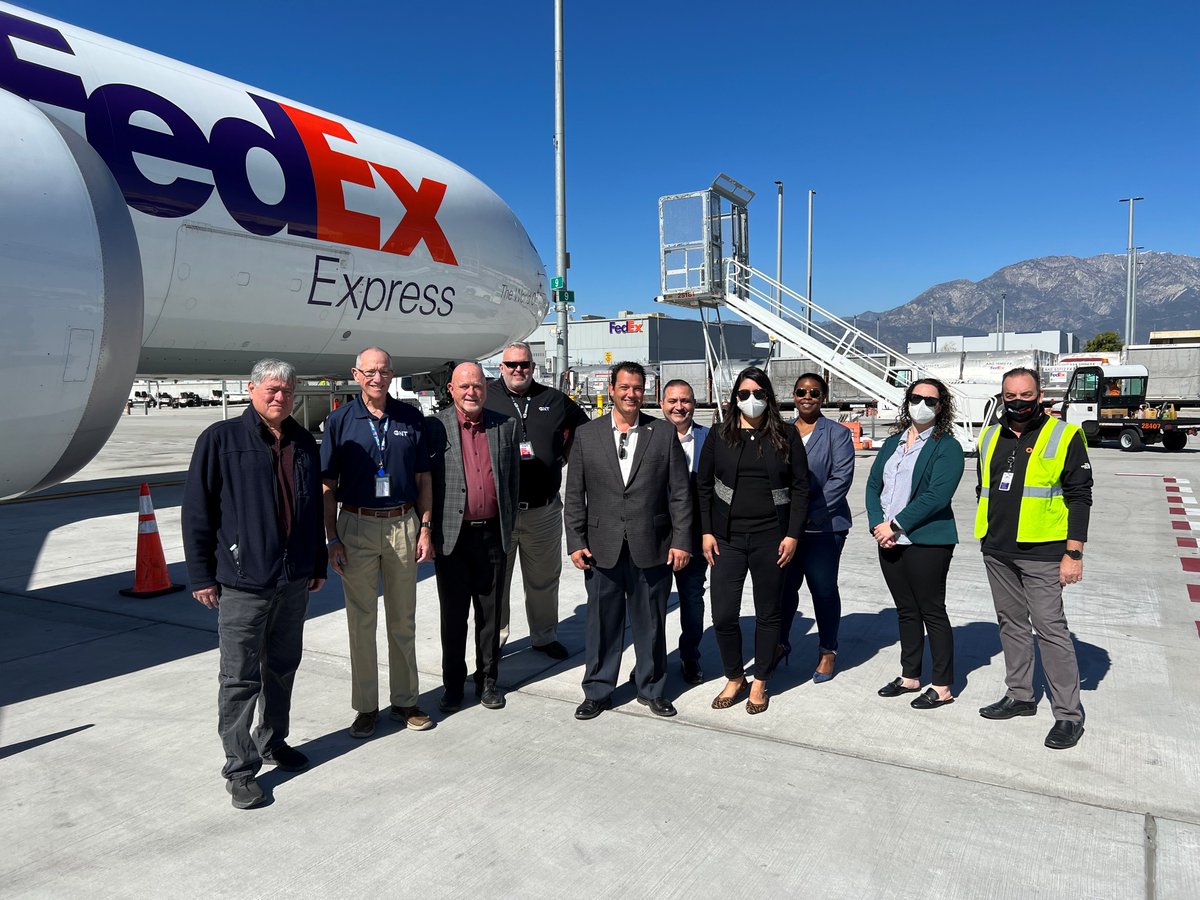 Today SCAG President <a href="/ClintLorimore/">Clint Lorimore</a> and Regional Council members Ray Marquez (<a href="/Chino_Hills/">City of Chino Hills</a>), Dennis Michael (<a href="/CityOfRC/">Rancho Cucamonga</a>) and Alan Wapner (<a href="/CityofOntario/">City of Ontario</a>), toured the <a href="/FLYONT/">FlyONT</a> Airport, a key driver of our regional economy.