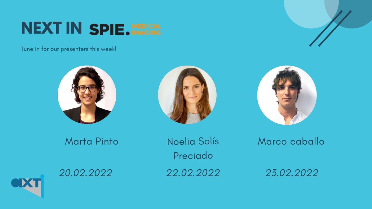 AxtiLab's tweet photo. Don't forget to tune in for our presenters at #SPIEMedicalimaging https://t.co/TovVeYTG4t