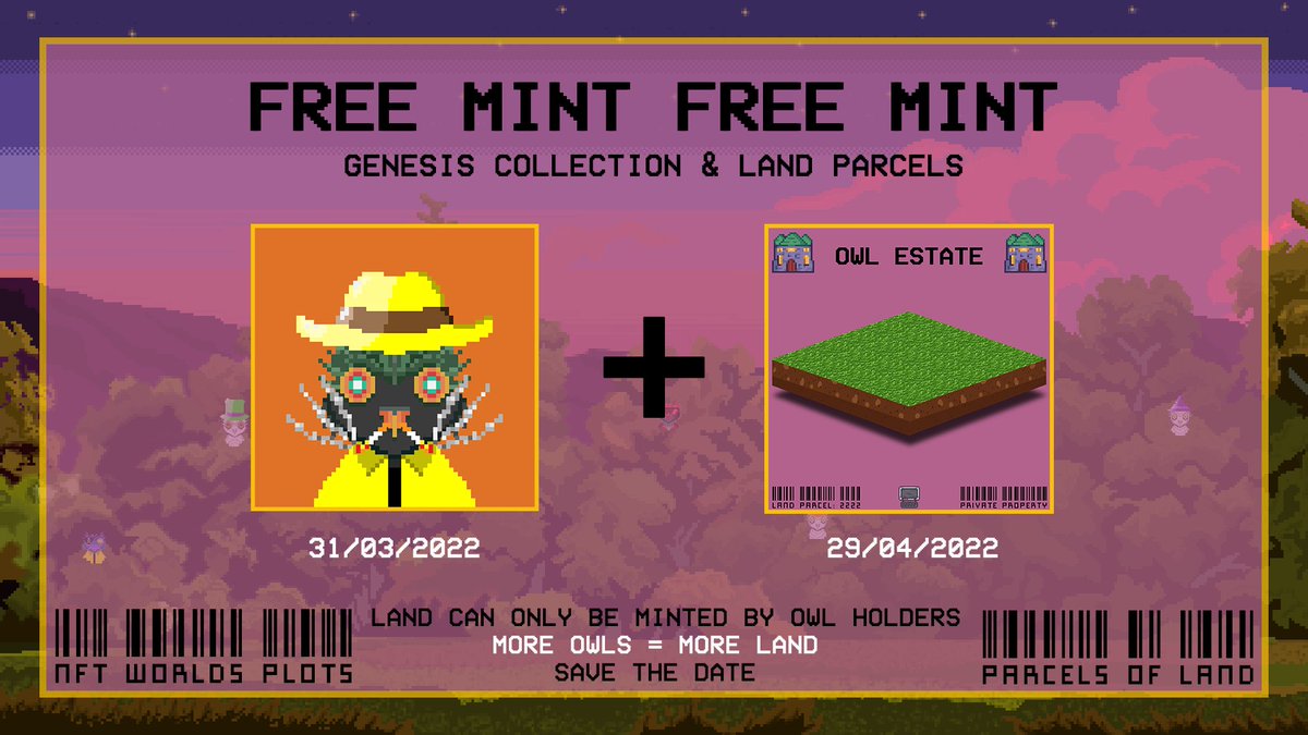 @DarkowlsNFT at it again!..... dropping a free mint for the owls, and a free mint to a patch of land to who ever owns the owls🤯🦉

Join the discord for more information, dont sleep on it🦉❤