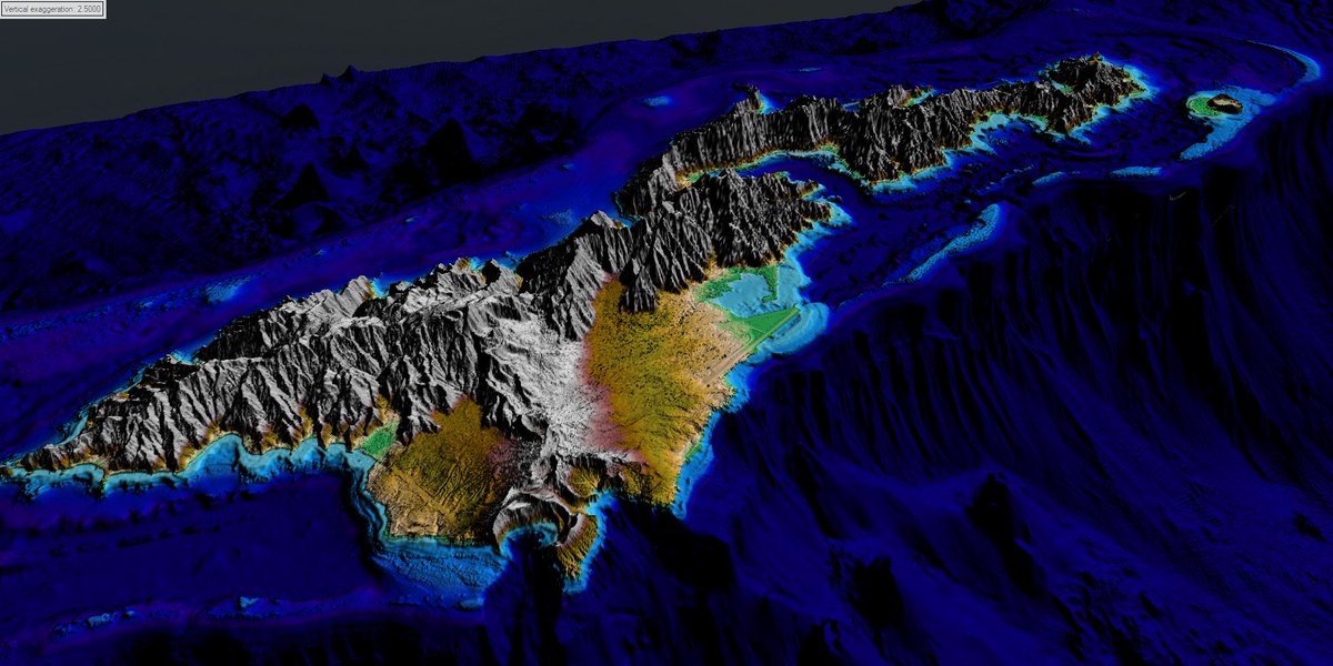 chrisjamante's tweet photo. #NOAA #Coastal #DEM #Hillshade #Bathymetry #Topography #Tutuila #AmericanSamoa https://t.co/EyeJYuWadr