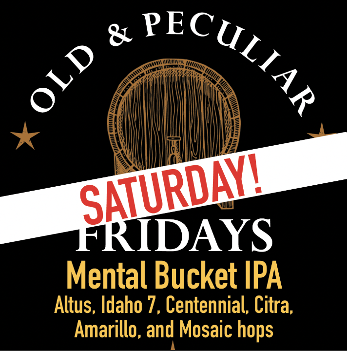 SBBrewyard's tweet photo. #OldandPeculiar Fridays are back! But today's cask of Mental Bucket IPA is still fermenting from a massive amount of dry-hopping. Letting the cask vent today, on the bar top SATURDAY. It smells FANTASTIC! 😋🍺#BuiltToBrew #NMcraftbeer #RealAle #caskconditioned #firkin  ⁠ https://t.co/ZfK0PZn5Pp