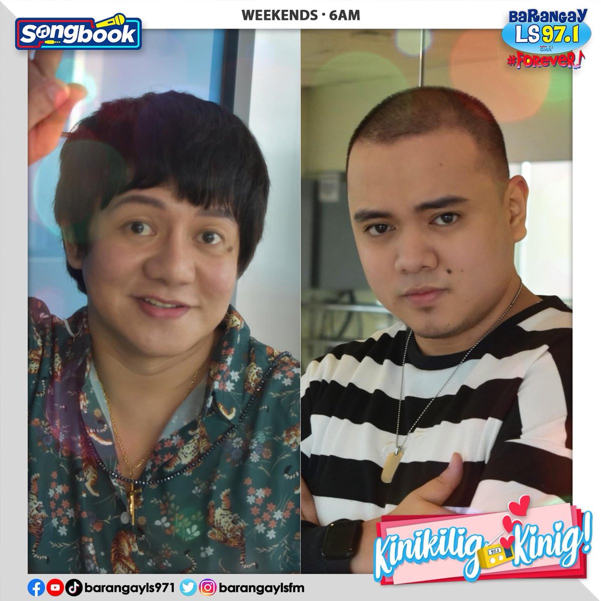 Basta kantahan, gusto ng Pinoy 'yan! Kaya samahan na si Janna Chu Chu at Papa Ding sa #Songbook! Hanap. Reserve. Enjoy! 

1. Click mo ito para magHANAP ng kanta: ➡ bit.ly/BarangayLSsong…
2. I-comment mo and number at title para magpa-RESERV

Listen LIVE: bit.ly/BarangayLS971L…