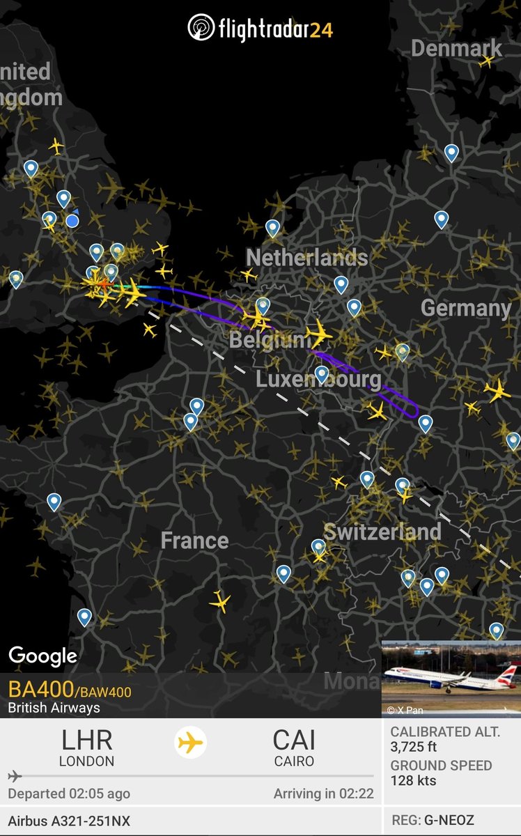 DanankayteReal's tweet photo. @flightradar24 why is a plane from London to Cairo now heading back to London. No emergency declared, or I've not received an alert https://t.co/BoQBlhniEK