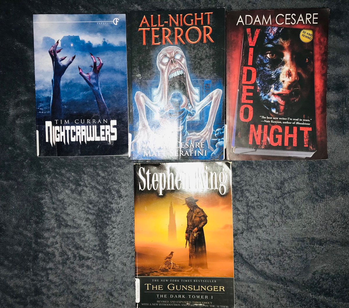 TheTripp21's tweet photo. Part of my book haul this month! ๐ @Adam_Cesare @MattFini @JonathanMaberry @GrahamMasterton #TimCurran https://t.co/bbaGTo8B7H