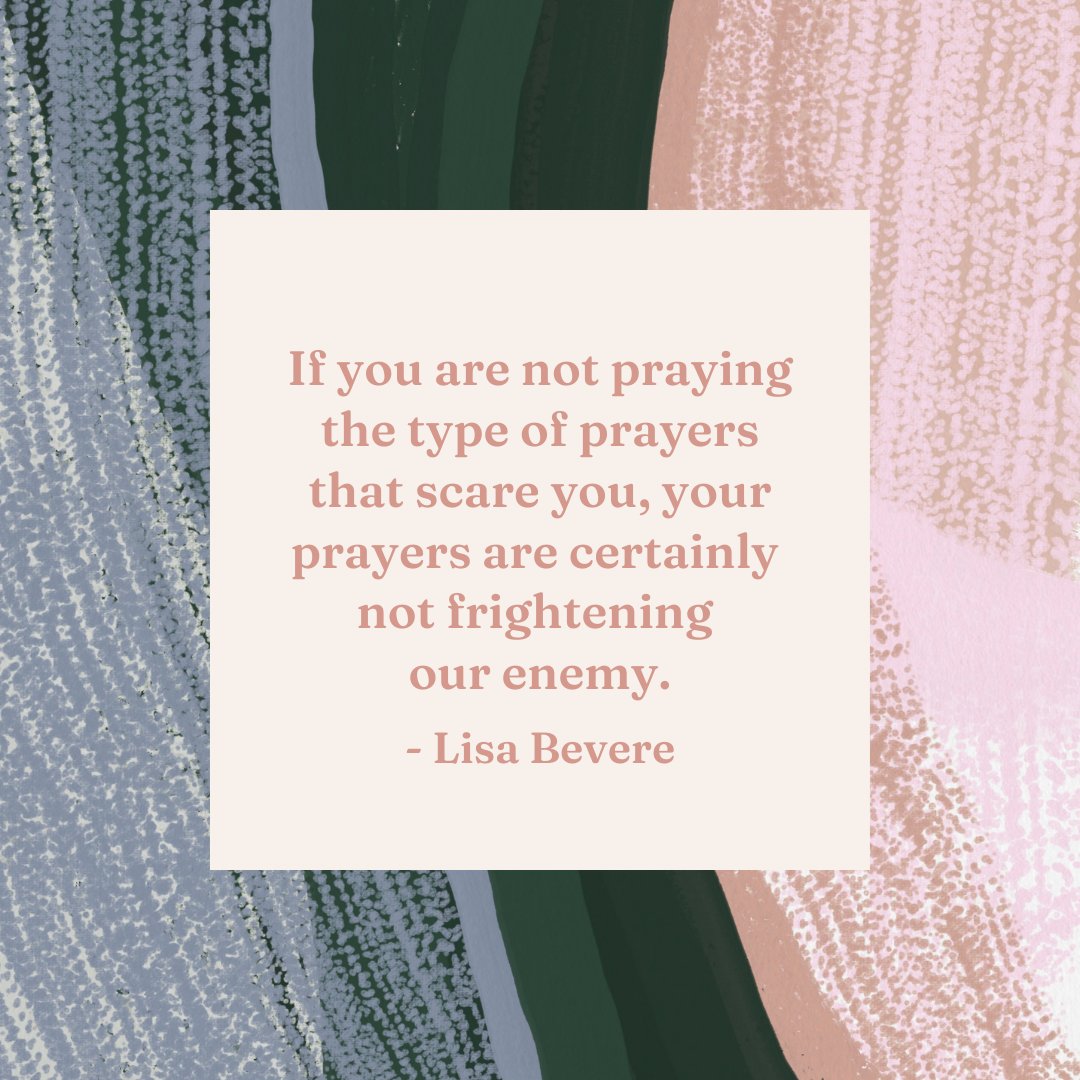 realwomenofjoy's tweet photo. “If you are not praying the type of prayers that scare you, your prayers are certainly not frightening our enemy.”
Lisa Bevere https://t.co/j9X5en7D86