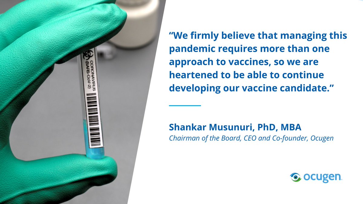 We’re pleased to share that the @US_FDA lifted the clinical hold on our Investigational New Drug (IND) application for our #COVID19 #vaccine candidate. We are eager to move forward! Read more: bit.ly/3LUZ3Fw