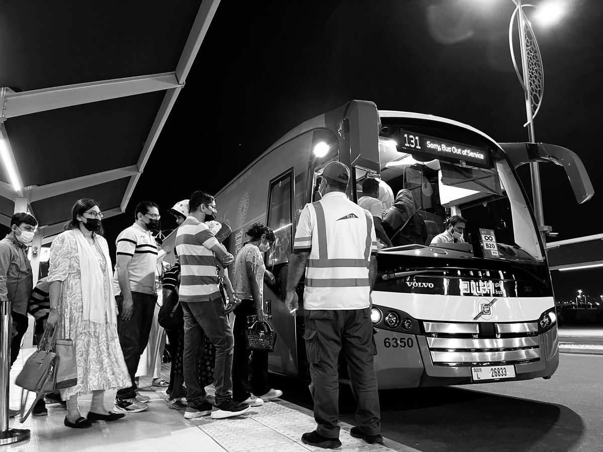 mr_zhiping's tweet photo. Volvo B11R on Rt131 loading passengers to bring EXPO visitors back towards Sharjah. https://t.co/Y6zLDz9LBi