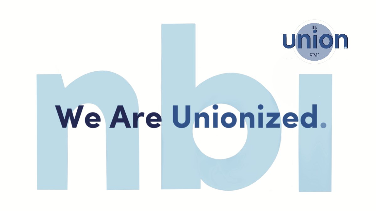 NBIunion's tweet photo. 📣 BIG NEWS❗95% of eligible @New_BlueDC staff voted to unionize with @CWG_Workers! 🥳 We could NOT be more excited to uplift and protect all of NBI’s talented workers (and help our firm reflect the progressive values it stands for!) 💙 https://t.co/EDZdYEnoI9