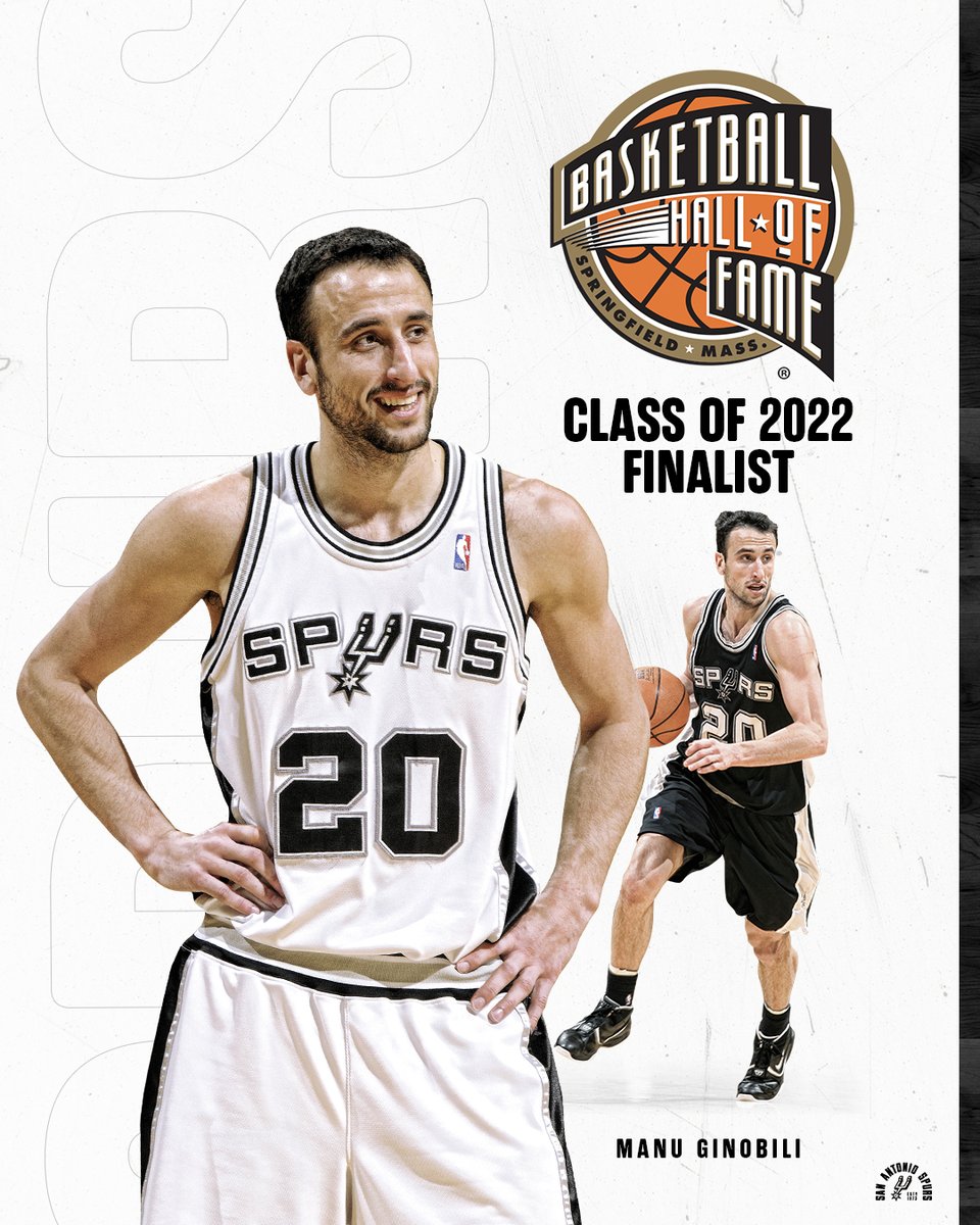 Bally Sports San Antonio on X: Congrats, Manu! Class of 2022 Basketball  Hall of Fame Finalist @manuginobili, @spurs, #PorVida