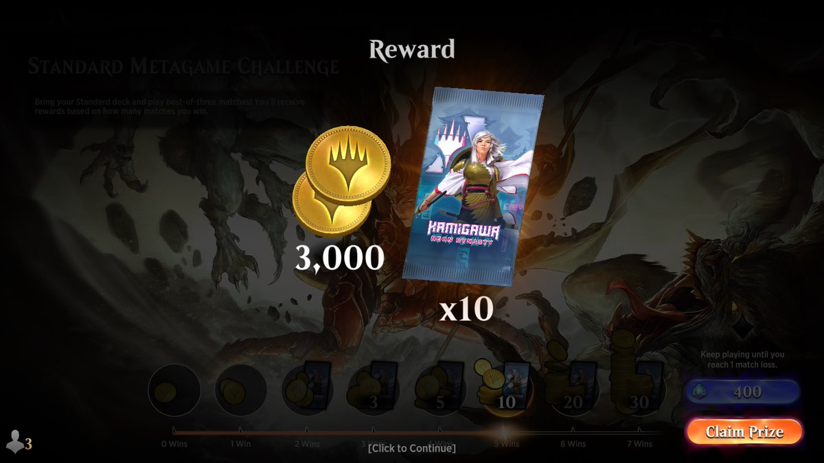 Ausi1983's tweet photo. #MTGNeon #MTGArena #StandardMetagameChallenge
@fireshoes 

From today until Monday i will share 8 run (almost 2 per days)

Shot  1 of 8 a good 5 Wins with Mono-Red   (take the decklist from @Mtgazone i think few days ago) 

Mono-Red is back in town Baby! https://t.co/L0OvQiUYUh