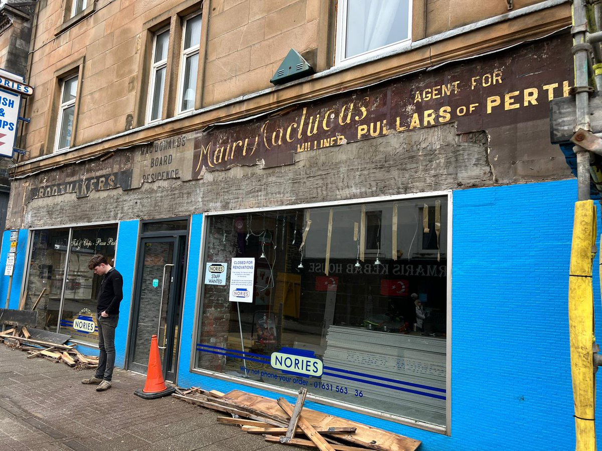 Strip out revealing some local history in Oban. #Oban #ghostsigns #nories #fishandchips #scotland #uk