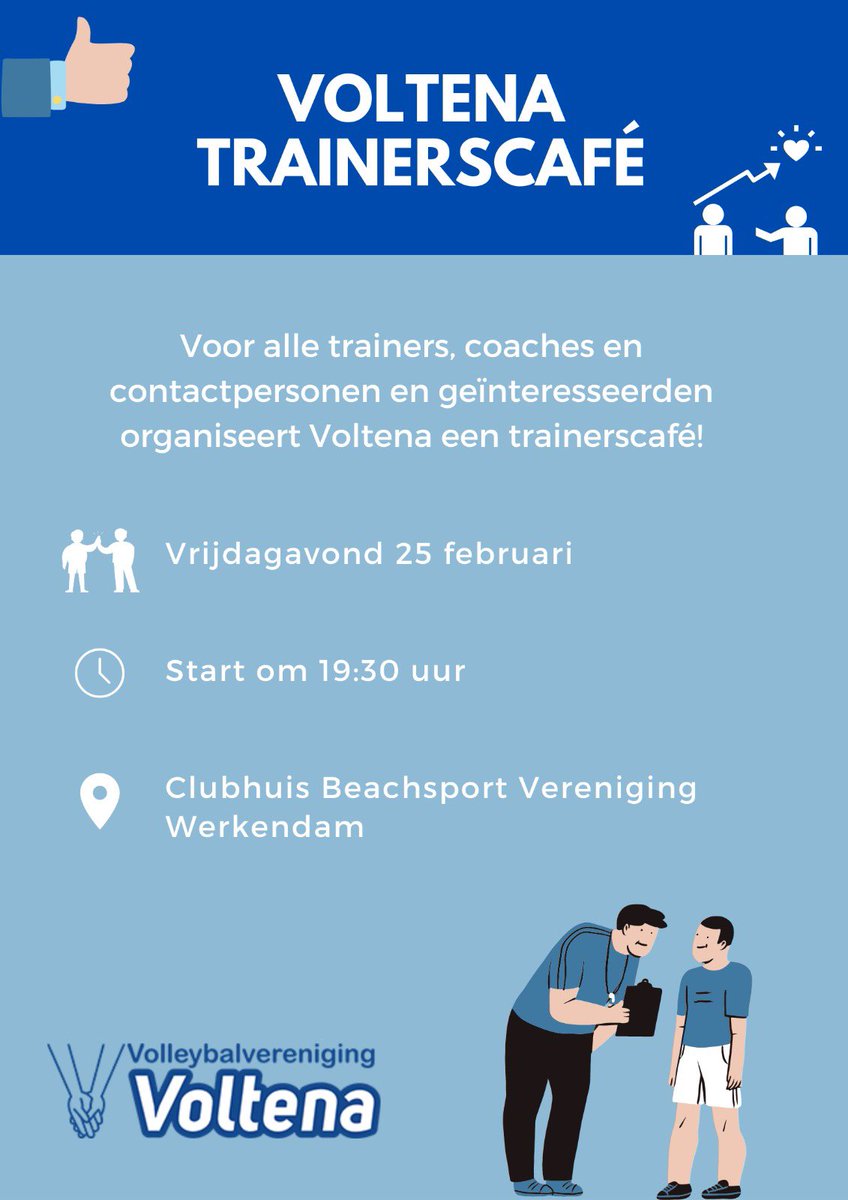 Voltena_NL's tweet photo. Voltena Trainerscafé voor trainers en coaches. #kennisdelen #afstemming #ontwikkeling #samenwerking #trainerscursus https://t.co/dh7bHpXiec