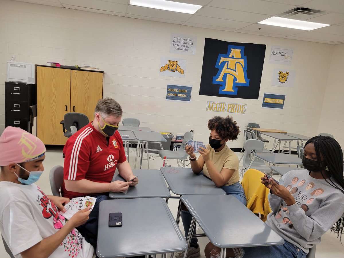 JaniceDecker18's tweet photo. When your student ask "When can we play spades?" No problem I keep a deck of cards close. Parents please teach the youngins how to play ♠️. 
#ForTheCulture #BlackHistoryMonth https://t.co/QreNzbjBxY