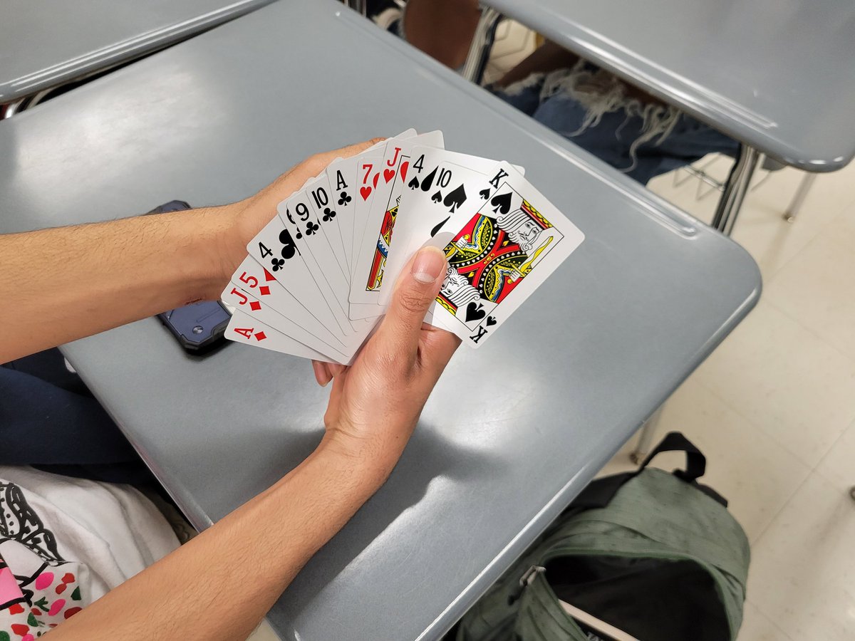 JaniceDecker18's tweet photo. When your student ask "When can we play spades?" No problem I keep a deck of cards close. Parents please teach the youngins how to play ♠️. 
#ForTheCulture #BlackHistoryMonth https://t.co/QreNzbjBxY