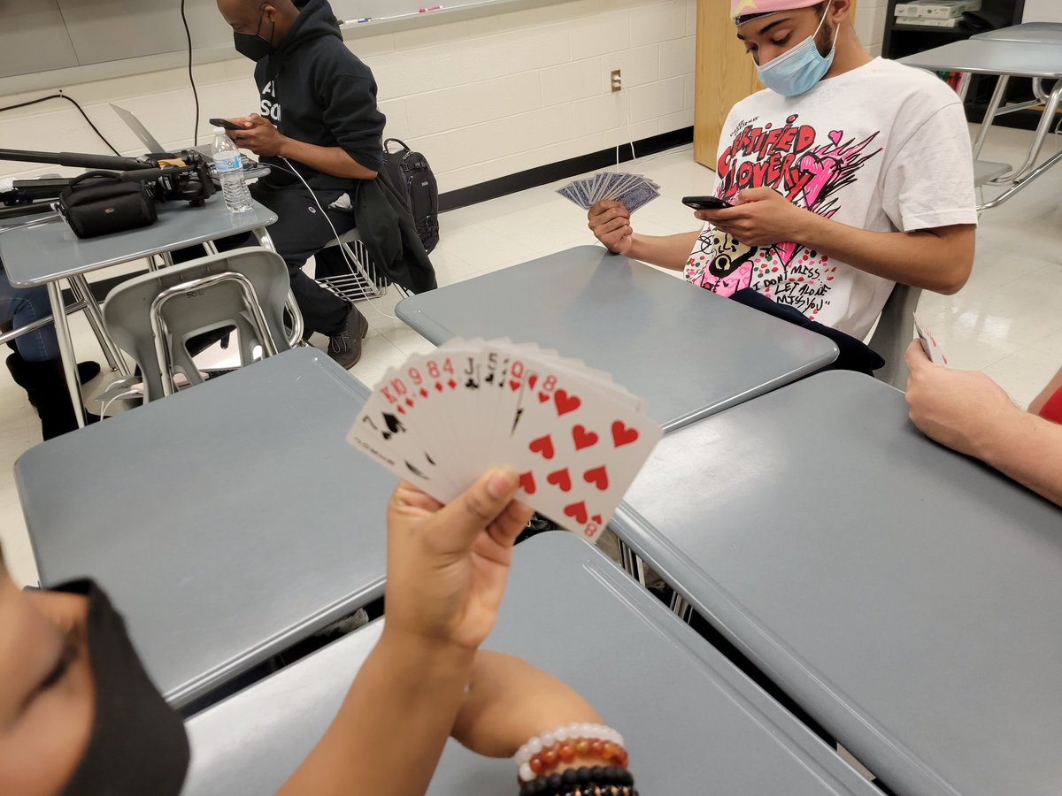 JaniceDecker18's tweet photo. When your student ask "When can we play spades?" No problem I keep a deck of cards close. Parents please teach the youngins how to play ♠️. 
#ForTheCulture #BlackHistoryMonth https://t.co/QreNzbjBxY