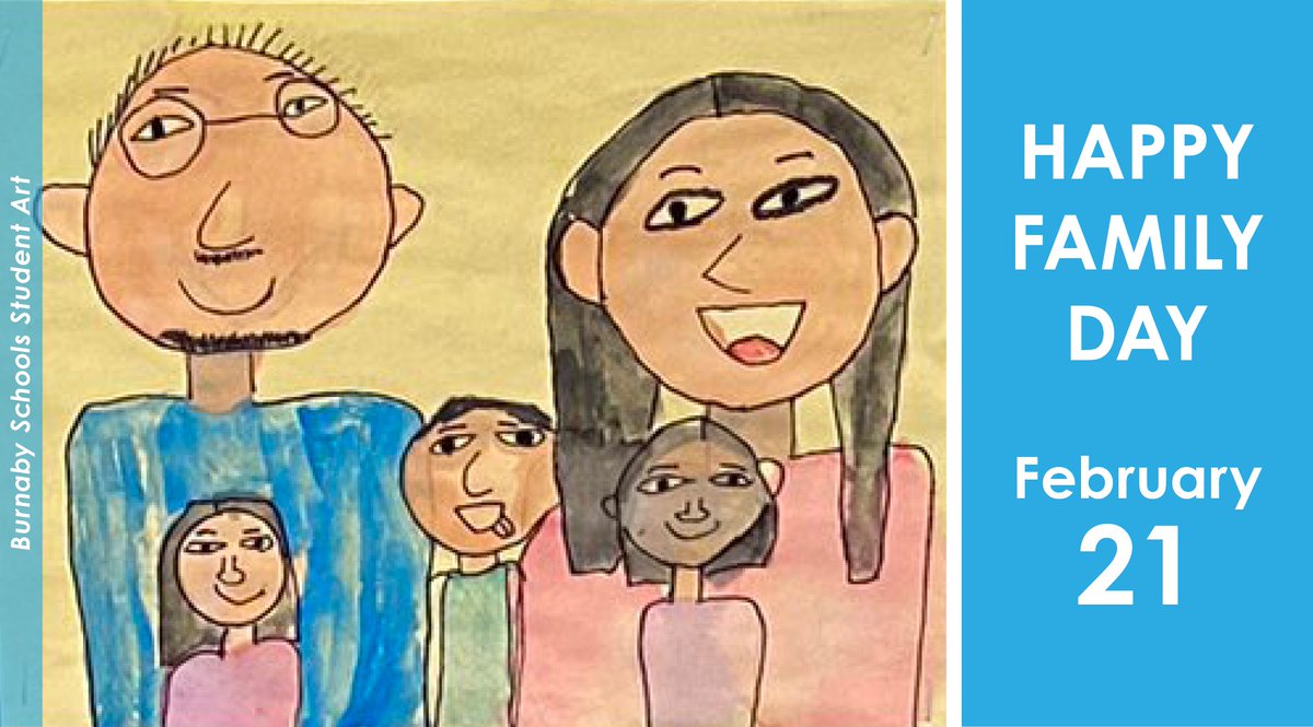 It's #BCFamilyDay on Monday and that means #BurnabySchools are back in session on Tuesday, February 22. See you then. 
Wishing you a fun time with those you care about.