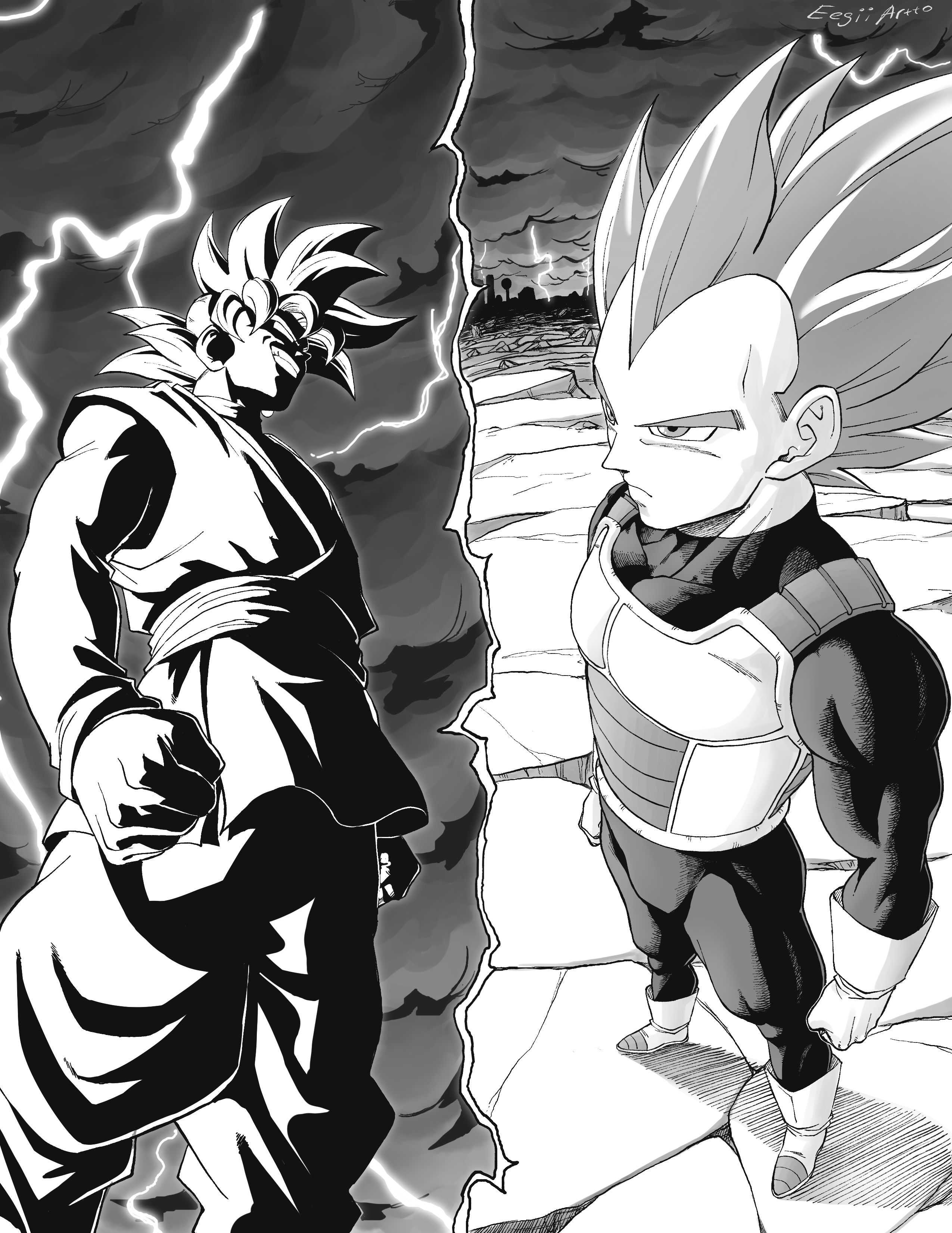 ArtStation - Goku And Vegeta VS Black Goku Manga