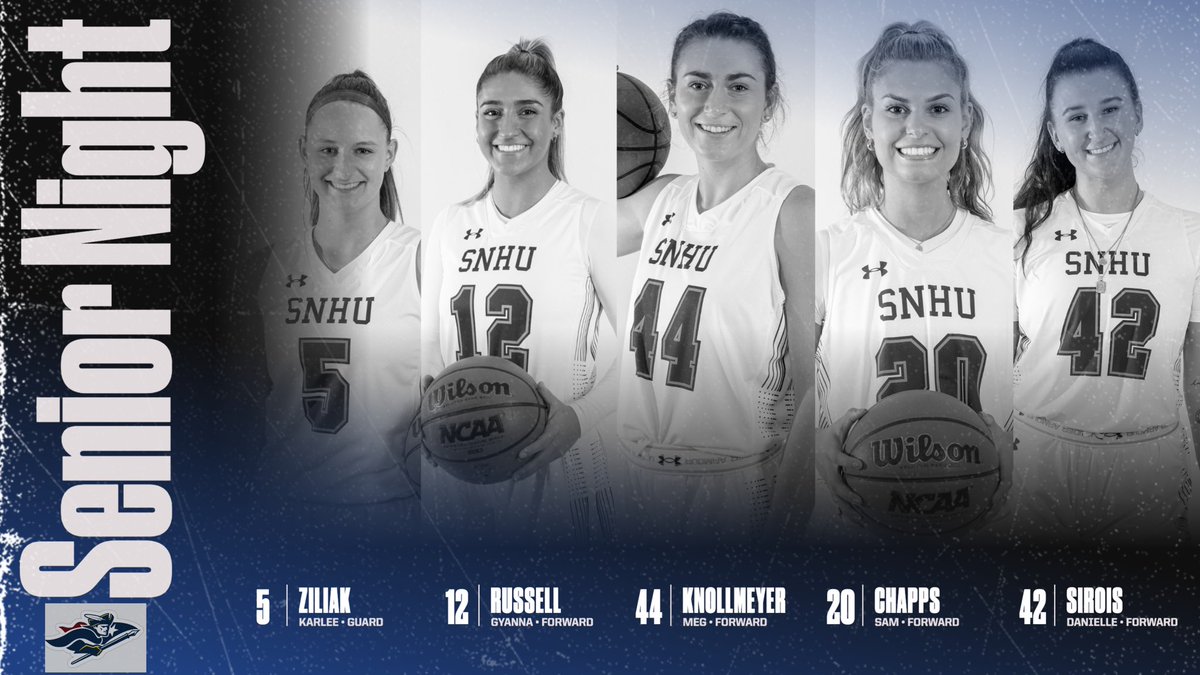 Senior day tomorrow for these 5!! We play Stonehill at 1:30! Come out and support us!! #FindaWay #penmenpride #SNHU See you there! 🤍💙💪🏻👏🏻