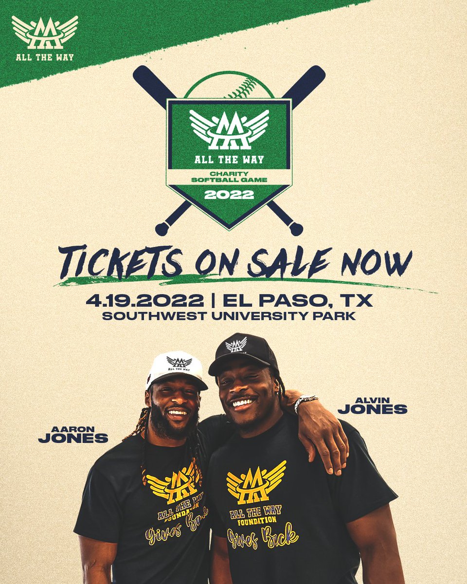 Having football withdrawals?

Catch @Showtyme_33 and @My_Tyme10 on April 19th for the @AAAllTheWayFdn Charity Softball Game! 

🎟️: mpv.tickets.com/?orgId=51029&a…
#Charity #Softball #AAAllTheWay