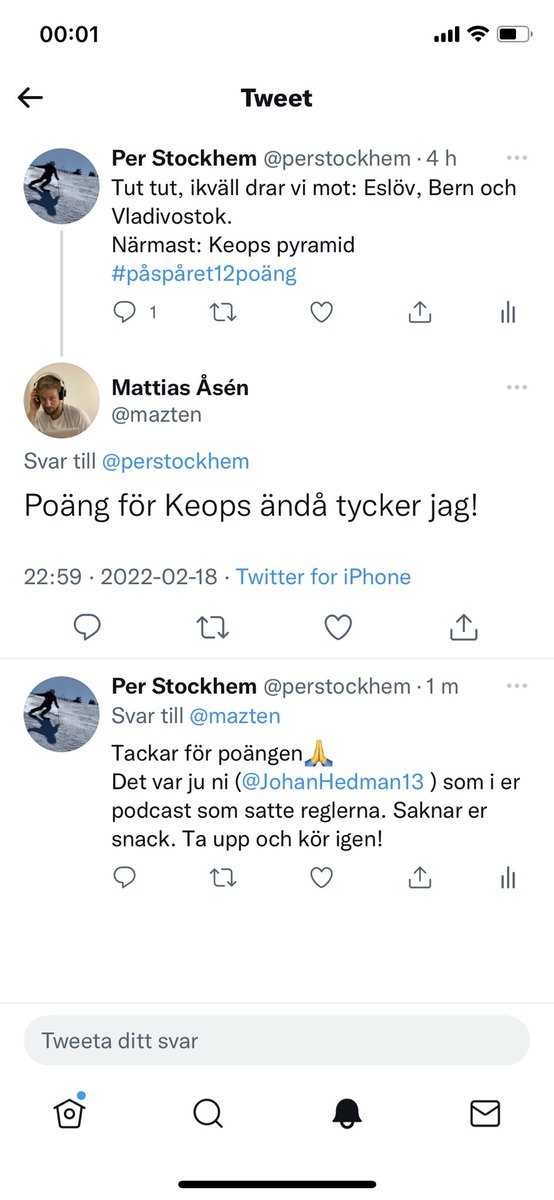 perstockhem's tweet photo. Kära #påspåret12poäng vänner. 
När en av grundarna ger, iofs tveksamma, poäng så är man odödlig! (Sådana är reglerna o de är sen gammalt) https://t.co/H04HbcE9yu