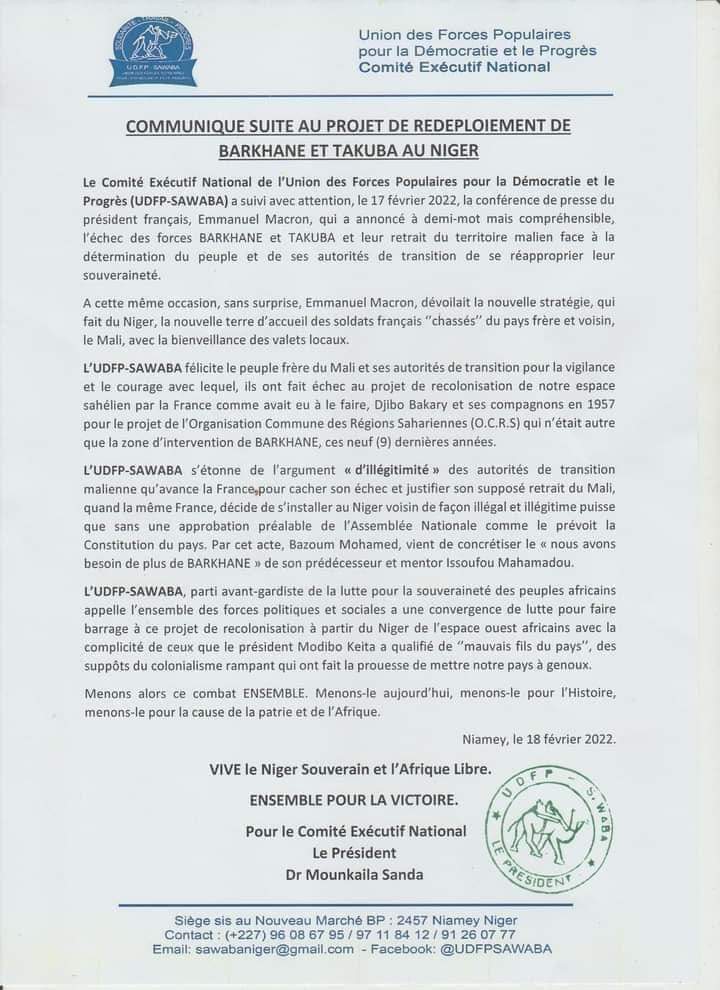 Salih_Maig's tweet photo. Les Nigeriens se montrent déjà contre le redéploiement de Barkhane et Takuba au Niger. https://t.co/xH5tu15WxH
