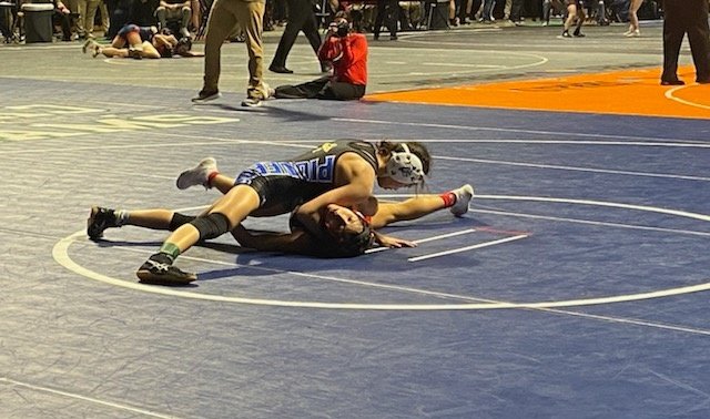 Bos_Wrestling's tweet image. Day 1 at the State Wrestling Championships 
Alana Lee goes 2-0 with 2 pins to move into the semi finals tomorrow morning. One match at a time!
#pintowin #medalhunt #uilstate
@boswellhs @emsisdathletics