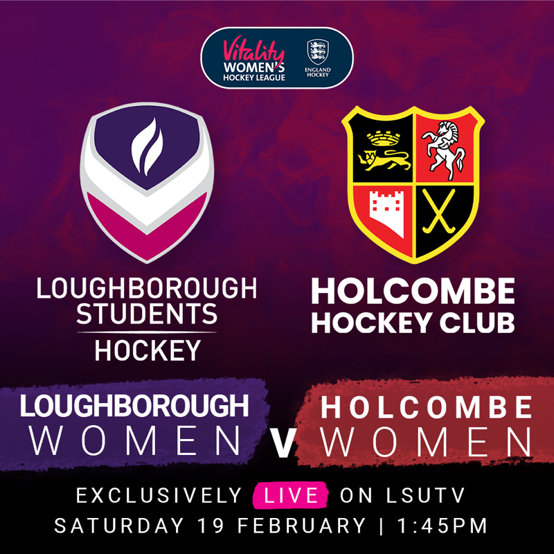 LSUMedia's tweet photo. LIVE | Our coverage of this afternoon's Vitality Women's Hockey league clash between Loughborough and Holcombe has begun!

📺 @LSUTVOnline
📲 Live in-play clips
⏰ Pushback at 2pm

🟣 LBO vs HOL 🔴

#LBOHOL | #LboroFamily | #IncredibleHolcs 
@EnglandHockey | @LSWHC_ | @HolcombeHC