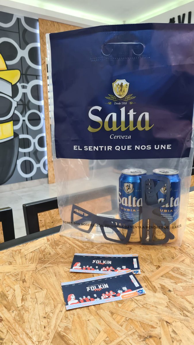 FolkinFest's tweet photo. Ya están esas -Promo 2x1 + 2 Cerveza Salta de regalo-, con EFECTIVO a $1000.
.
¿Donde? en Kraff Optical (Sarmiento 240, de Lu a Vie de 9 a 13 / 16 a 20 hrs).
.
Aprovecha hasta el 25/2 o agotar stock limitado! https://t.co/Pj6VtJteNs