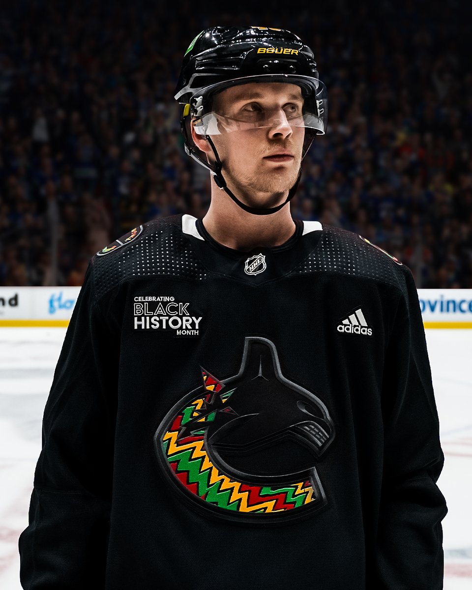 NHL on X: How about those @Canucks Black History Month warmup jerseys? 👀  Designed by Jason Bempong, the creative director of local Vancouver  clothing brand Sleepless Mindz (@Sleeplessmindz).   / X