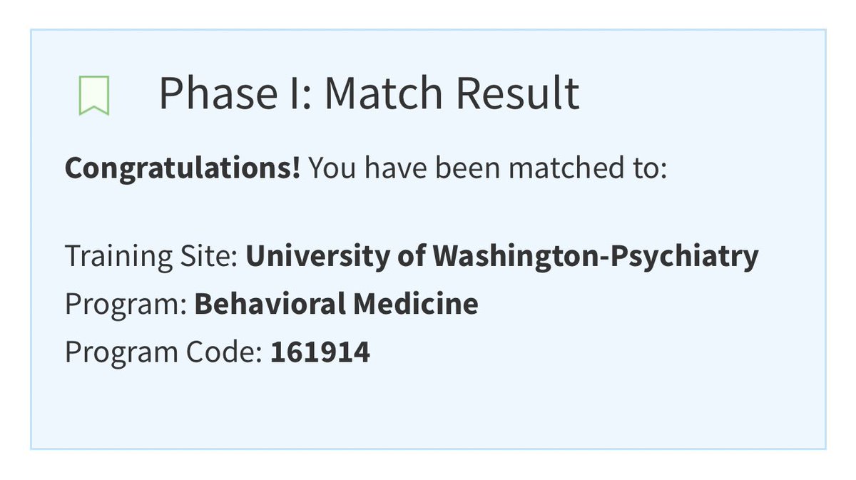 So grateful to have matched to such an amazing program!! #APPIC #MatchDay2022 <a href="/UWRehabMed/">UW Department of Rehabilitation Medicine</a>