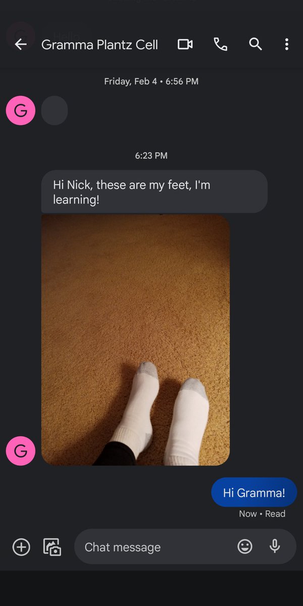 itsNickAhles's tweet photo. My Gramma recently got her first phone and I'm teaching her how to text. Early results are promising. https://t.co/pAzBDovO0G