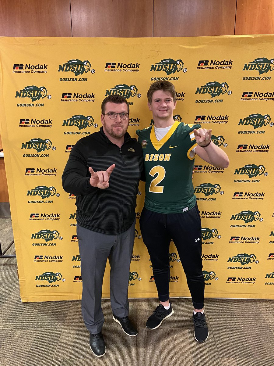 logan_arason's tweet photo. Amazing experience today and NDSU Junior day!! Thank you so much @NDSUfootball @Coach_Entz @Coach_Roehl @treylance09 @Coach_RHedberg https://t.co/aN5F622CDa